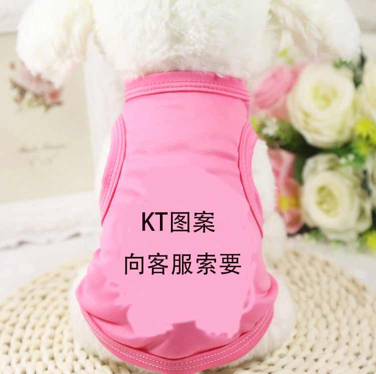 KFX-0130493 Summer Cotton Pet Vest for Small Puppies - Breathable and Comfortable Apparel