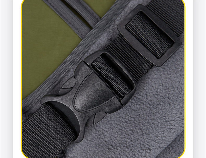 KFX-0130749 Thick Cotton Dog Coat for Medium and Large Dogs - Warm Army Green and Black Options