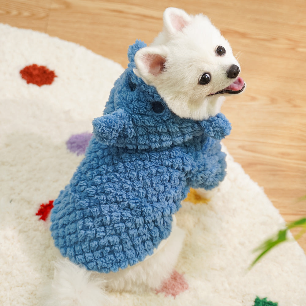 KFX-0131389 Shark Transformation Plush Pet Jacket for Dogs and Cats, Polyester, Multiple Sizes Available