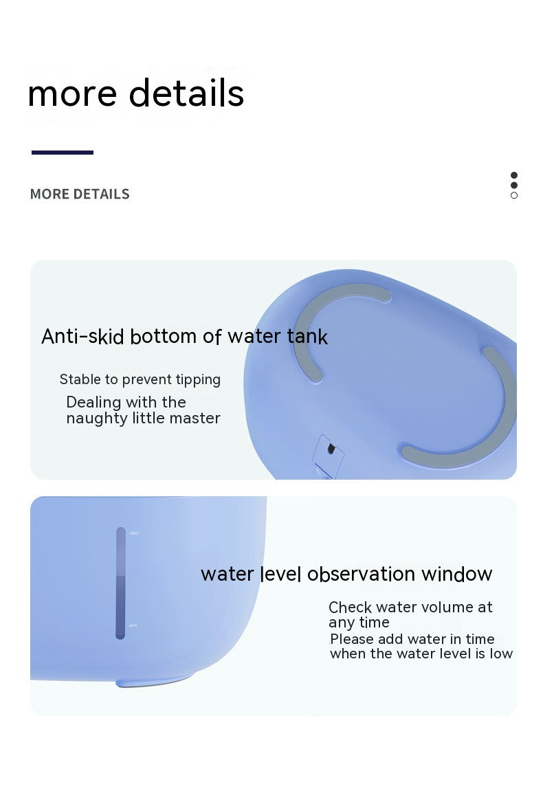 KFX-0132157 Dancing Whale Automatic Pet Water Dispenser for Dogs and Cats, 2000ML Capacity, Sky Blue