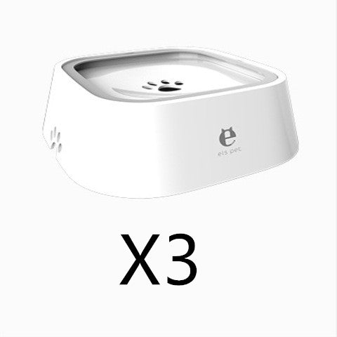 KFX-0132285 1.5L Floating Pet Water Bowl with Anti-Overflow Slow Feeder Design - Perfect for Cats and Dogs