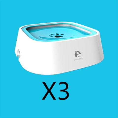 KFX-0132285 1.5L Floating Pet Water Bowl with Anti-Overflow Slow Feeder Design - Perfect for Cats and Dogs