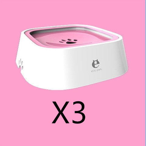 KFX-0132285 1.5L Floating Pet Water Bowl with Anti-Overflow Slow Feeder Design - Perfect for Cats and Dogs