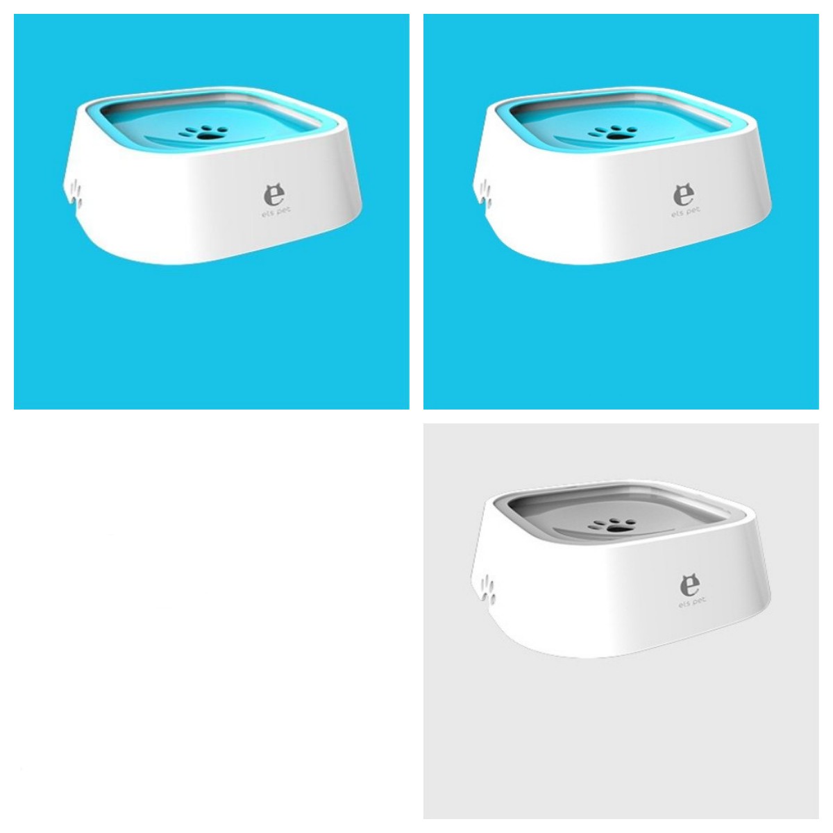 KFX-0132285 1.5L Floating Pet Water Bowl with Anti-Overflow Slow Feeder Design - Perfect for Cats and Dogs