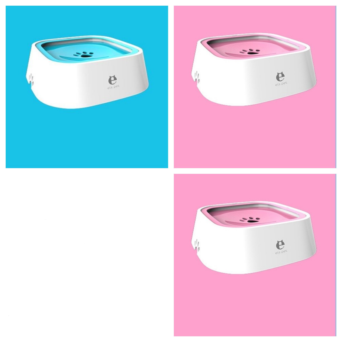 KFX-0132285 1.5L Floating Pet Water Bowl with Anti-Overflow Slow Feeder Design - Perfect for Cats and Dogs