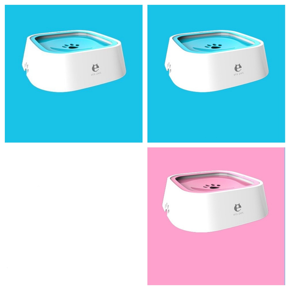 KFX-0132285 1.5L Floating Pet Water Bowl with Anti-Overflow Slow Feeder Design - Perfect for Cats and Dogs