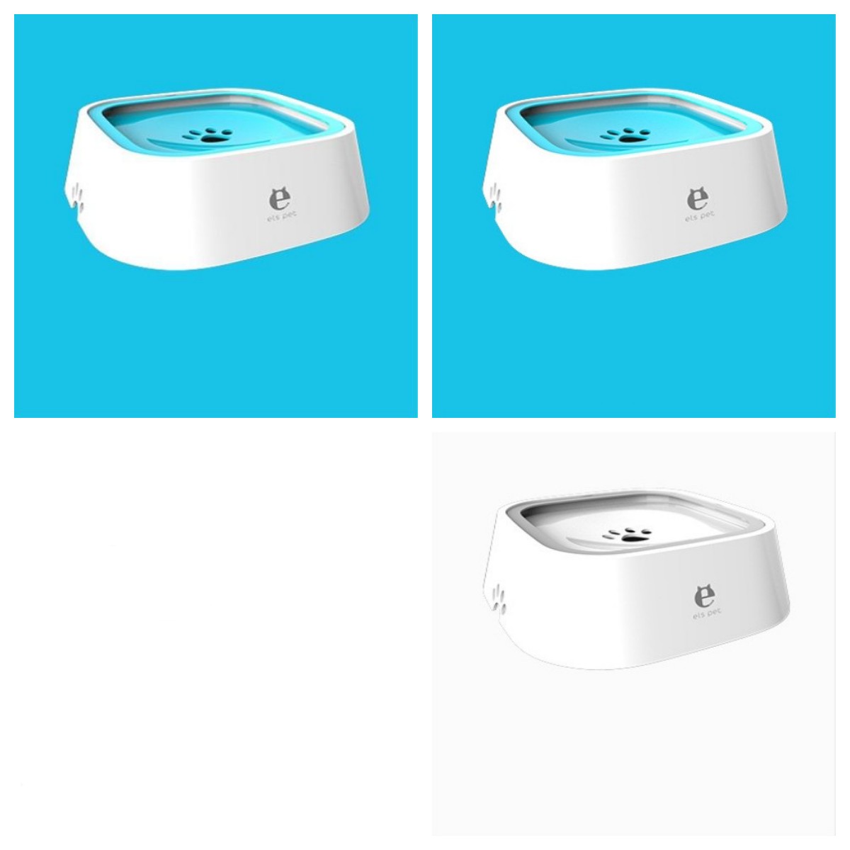 KFX-0132285 1.5L Floating Pet Water Bowl with Anti-Overflow Slow Feeder Design - Perfect for Cats and Dogs