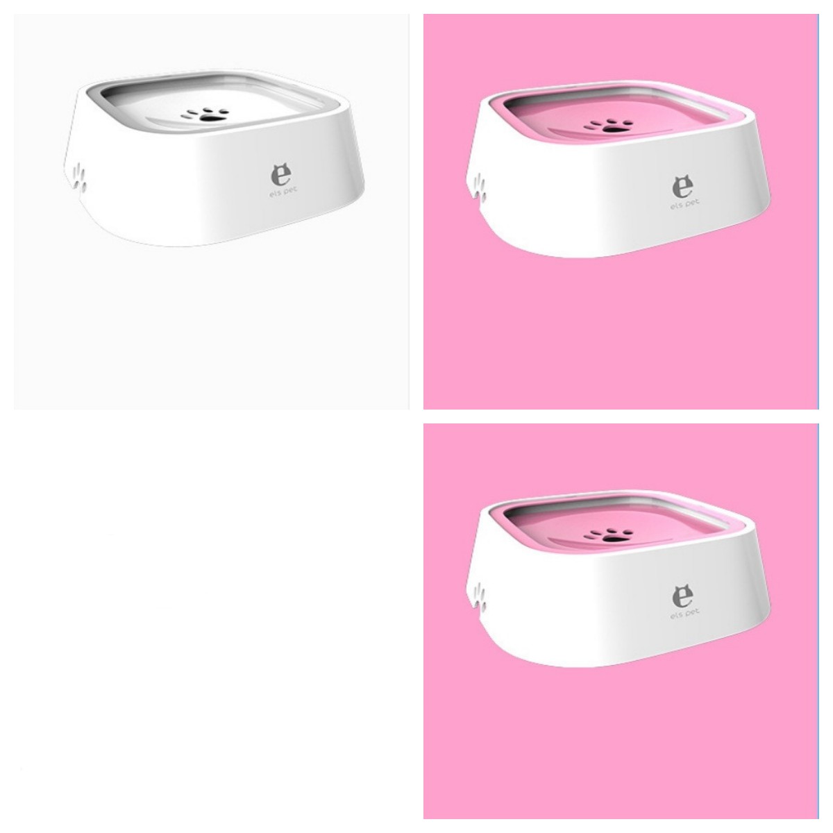 KFX-0132285 1.5L Floating Pet Water Bowl with Anti-Overflow Slow Feeder Design - Perfect for Cats and Dogs