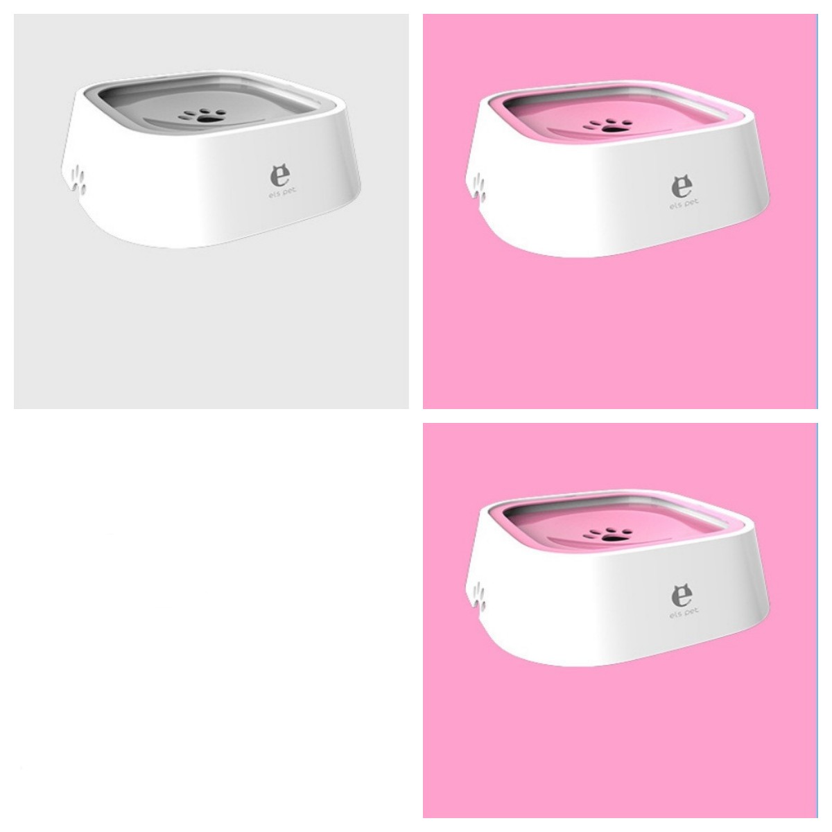KFX-0132285 1.5L Floating Pet Water Bowl with Anti-Overflow Slow Feeder Design - Perfect for Cats and Dogs