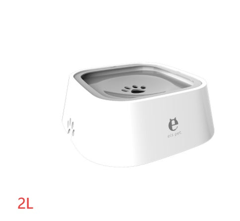 KFX-0132285 1.5L Floating Pet Water Bowl with Anti-Overflow Slow Feeder Design - Perfect for Cats and Dogs