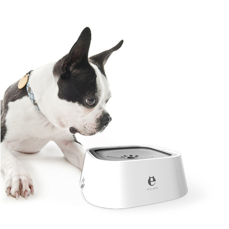 KFX-0132285 1.5L Floating Pet Water Bowl with Anti-Overflow Slow Feeder Design - Perfect for Cats and Dogs