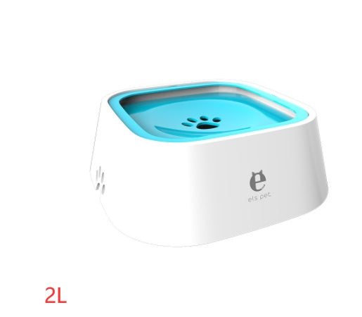 KFX-0132285 1.5L Floating Pet Water Bowl with Anti-Overflow Slow Feeder Design - Perfect for Cats and Dogs