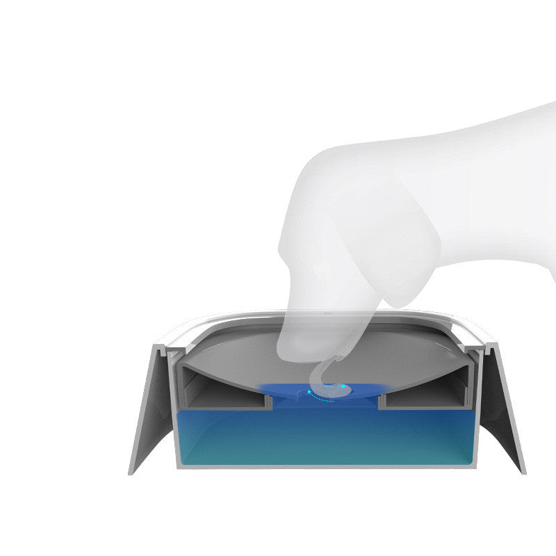 KFX-0132285 1.5L Floating Pet Water Bowl with Anti-Overflow Slow Feeder Design - Perfect for Cats and Dogs