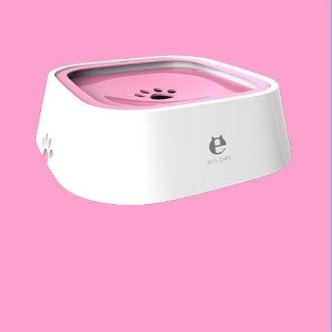 KFX-0132285 1.5L Floating Pet Water Bowl with Anti-Overflow Slow Feeder Design - Perfect for Cats and Dogs