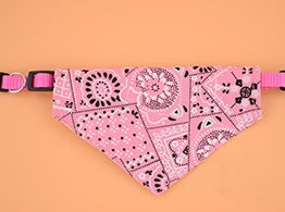 KFX-0133693 Retractable Pet Scarf Collar with Printed Dot Design, Multiple Sizes Available