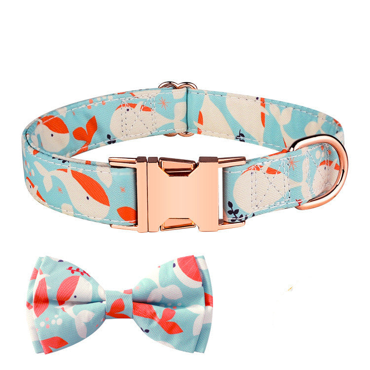 KFX-0134077 Stylish Bow Collar Set for Pets in Sweet Pink, Blue, and More