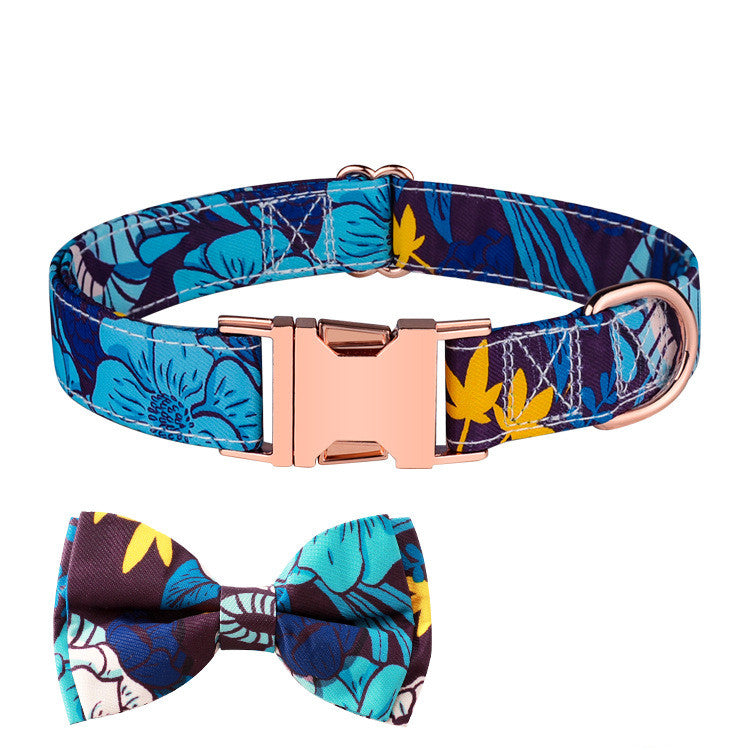KFX-0134077 Stylish Bow Collar Set for Pets in Sweet Pink, Blue, and More