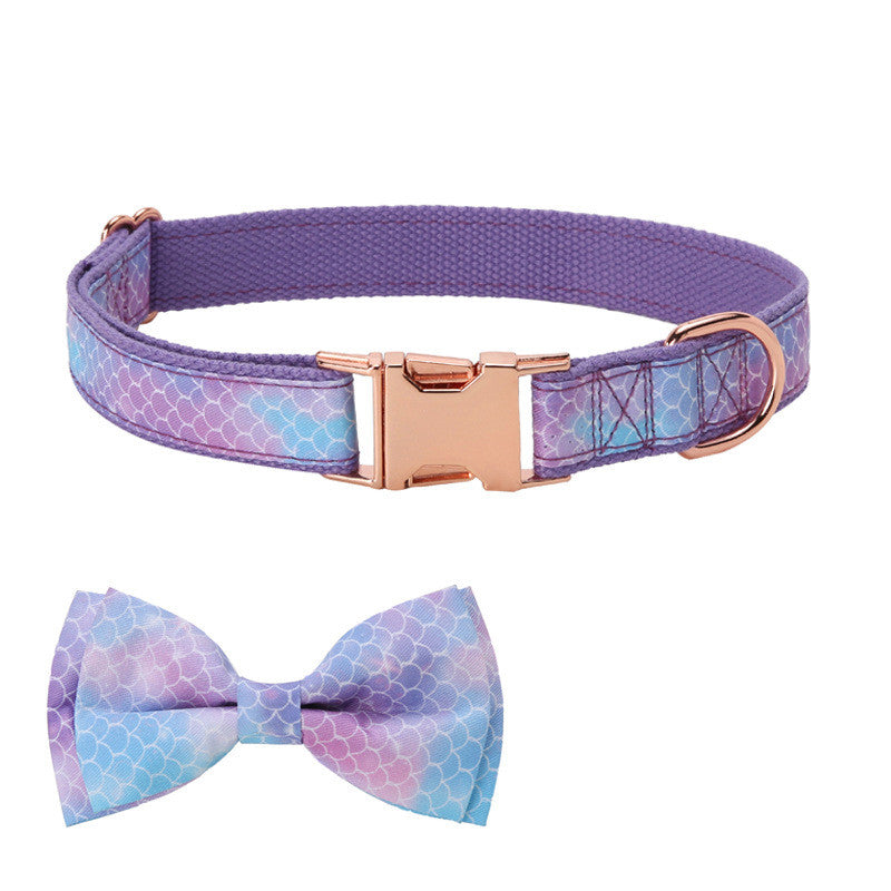 KFX-0134077 Stylish Bow Collar Set for Pets in Sweet Pink, Blue, and More