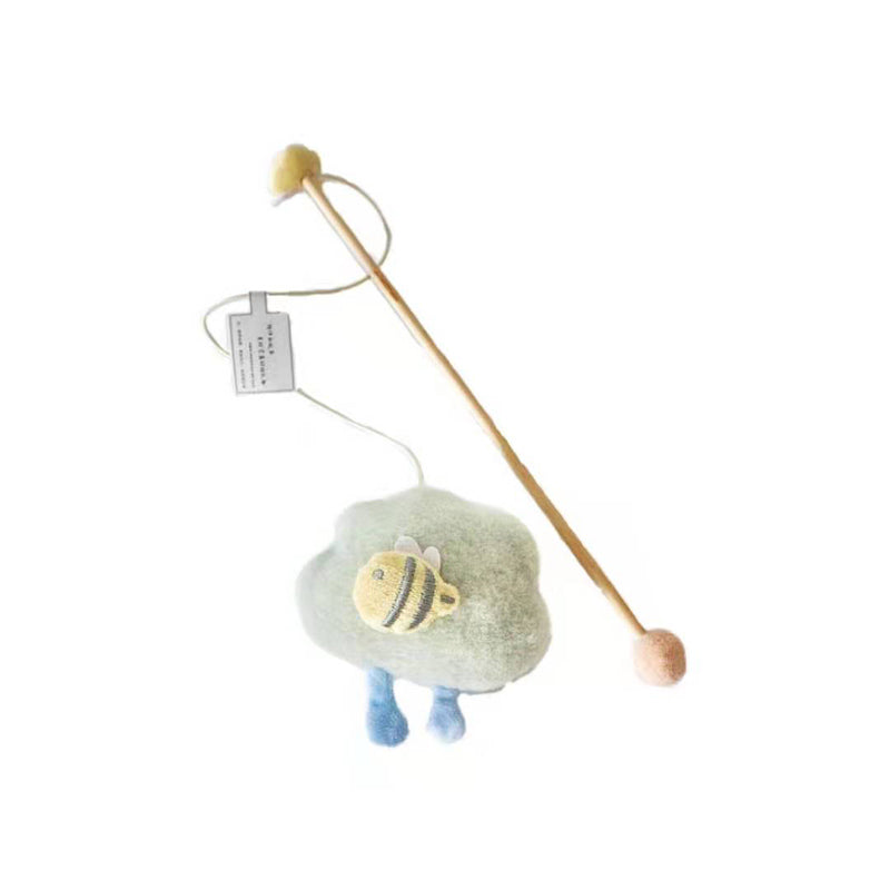 KFX-0136893 Fun Cat Toy with Bird Sounds - 70cm Long Interactive Cat Stick