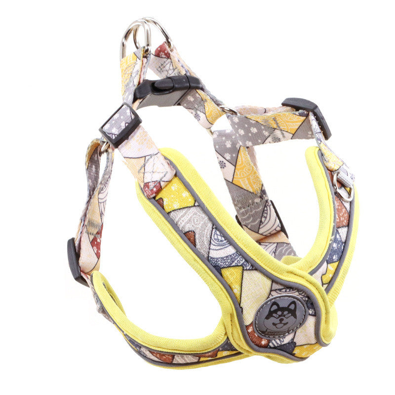 KFX-0141629 Reflective Anti-Breakaway Leash for Small and Medium Dogs - Durable Polyester with Chest Strap Options
