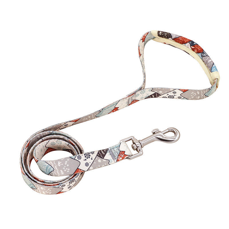 KFX-0141629 Reflective Anti-Breakaway Leash for Small and Medium Dogs - Durable Polyester with Chest Strap Options