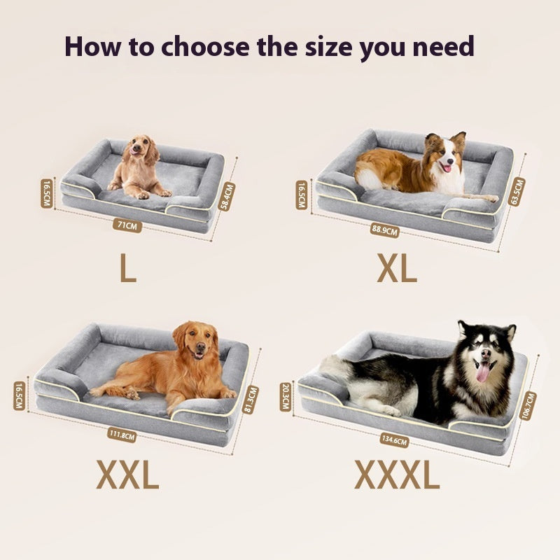KFX-0141885 Cozy Removable and Washable Pet Sofa Bed for Medium to Extra Large Dogs