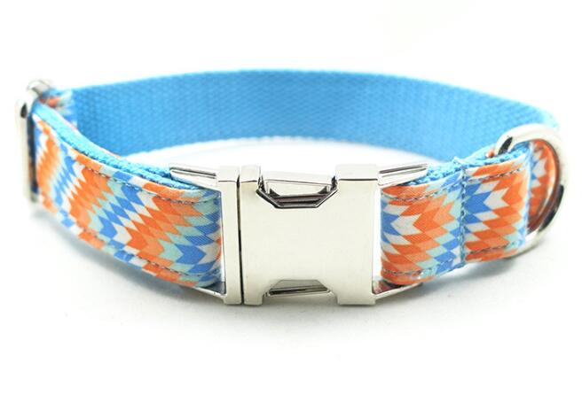 KFX-0143805 Durable Polyester Dog Collar with Adjustable Fit and Color Variations