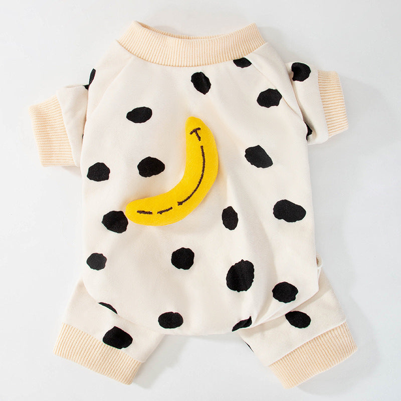 KFX-0145981 Cozy Velvet Cat Clothes in Polka Dot, Striped, and Bear Designs for All Sizes