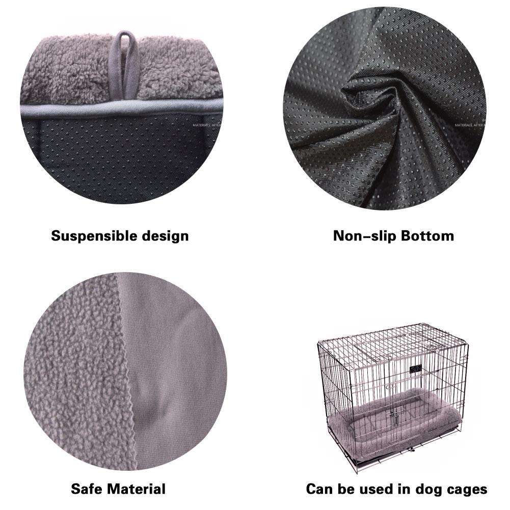 KFX-0147645 Soft Lamb Wool Pet Mat with Hollow PP Cotton and Non-Slip Oxford Bottom