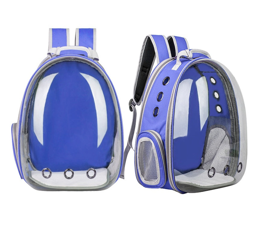 KFX-0149821 Transparent Cat Backpack Space Capsule - Durable Oxford Material, Multiple Colors Available