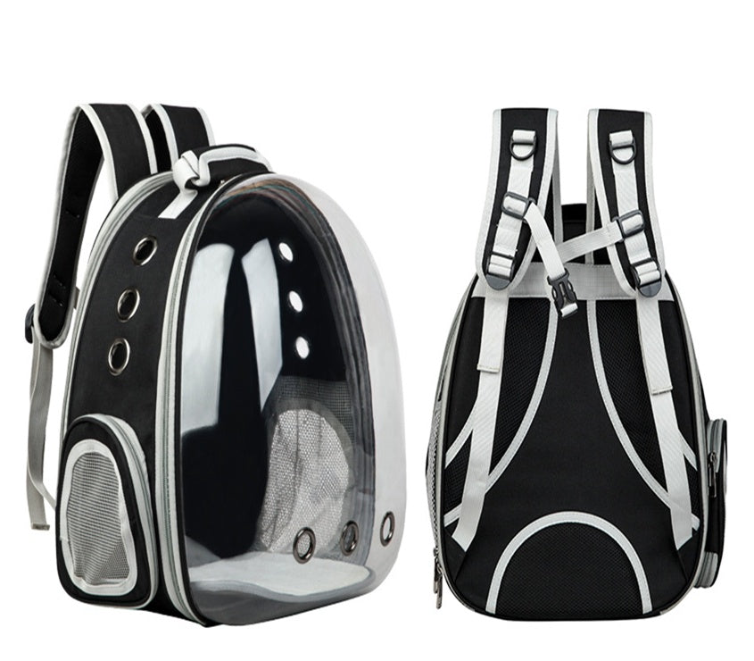 KFX-0149821 Transparent Cat Backpack Space Capsule - Durable Oxford Material, Multiple Colors Available