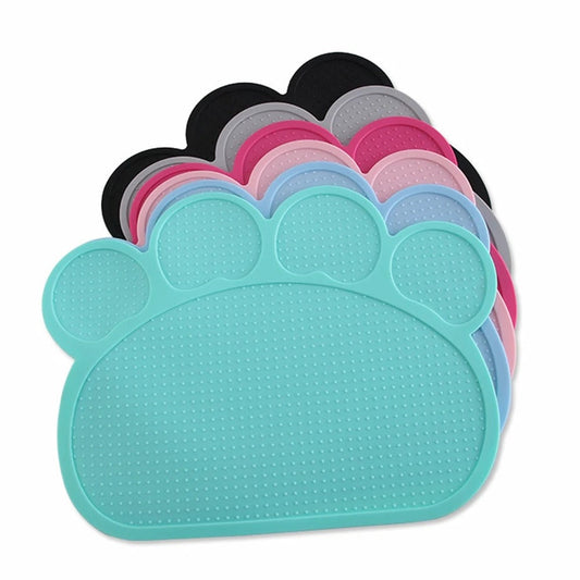 KFX-0155197 Silicone Pet Feeding Mat - Food Grade, Easy to Clean, High Temperature Resistant, Available in Multiple Colors