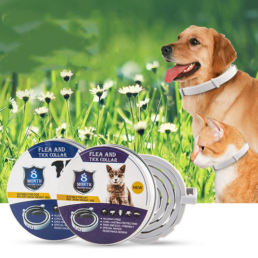 KFX-0155965 Adjustable Anti-Mosquito Collar for Cats and Dogs - Natural Insect Repellent with Long-Lasting Protection