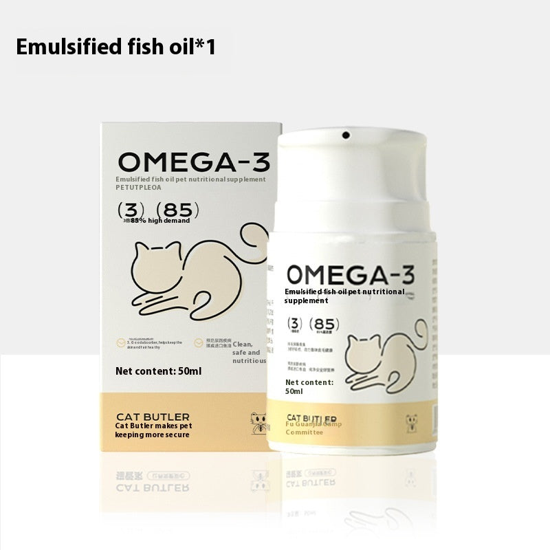 KFX-0157117 Natural Fish Oil Supplement with Omega-3 for Pets - Includes Krill Oil & Astaxanthin - Available in Multiple Bottles