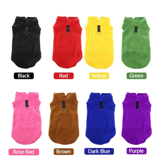 KFX-0159677 Stylish Solid Color Rocking Velvet Dog Collar Clothes for Pets