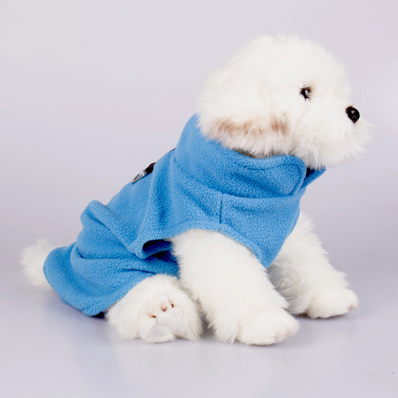 KFX-0159677 Stylish Solid Color Rocking Velvet Dog Collar Clothes for Pets