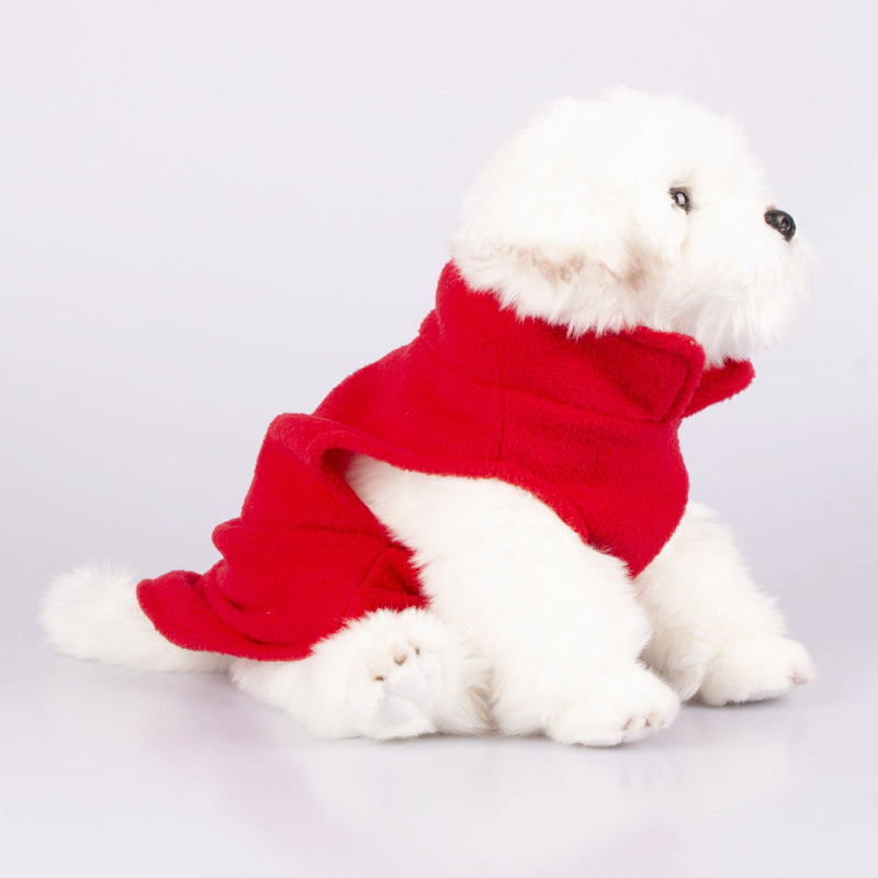 KFX-0159677 Stylish Solid Color Rocking Velvet Dog Collar Clothes for Pets