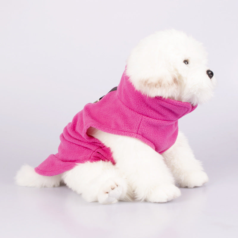 KFX-0159677 Stylish Solid Color Rocking Velvet Dog Collar Clothes for Pets