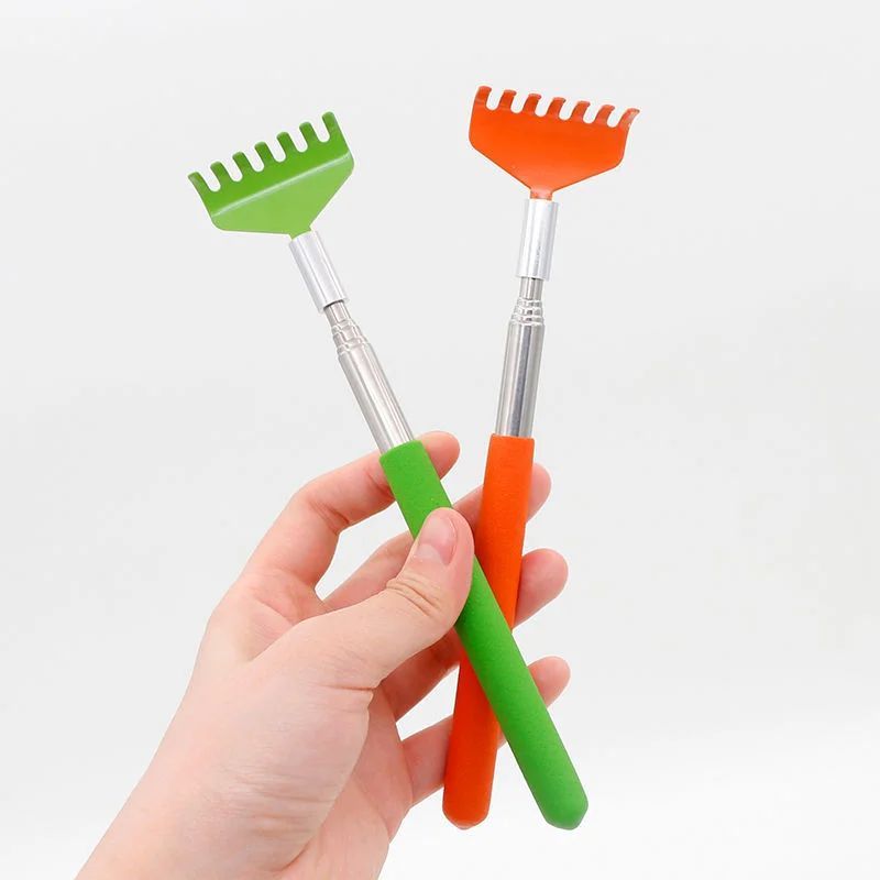 KFX-0160701 Retractable Cat Scratching Toy with Massage Brush – Durable Stainless Steel, 20CM to 68CM Length