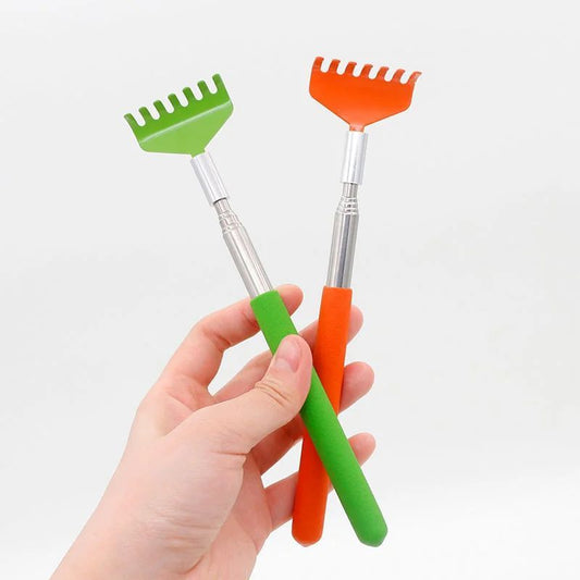 KFX-0160701 Retractable Cat Scratching Toy with Massage Brush – Durable Stainless Steel, 20CM to 68CM Length
