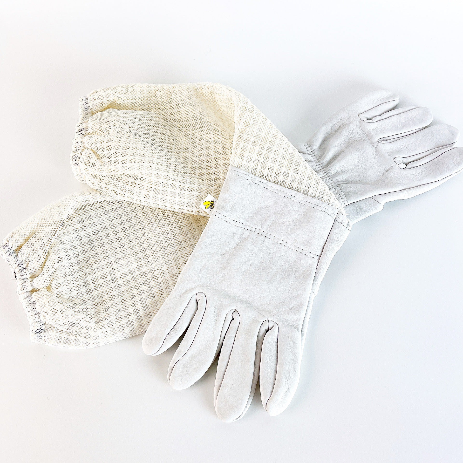 KFX-0160957 Three-Layer Breathable Mesh Anti-Bee Gloves Made with Cowhide and Sheepskin