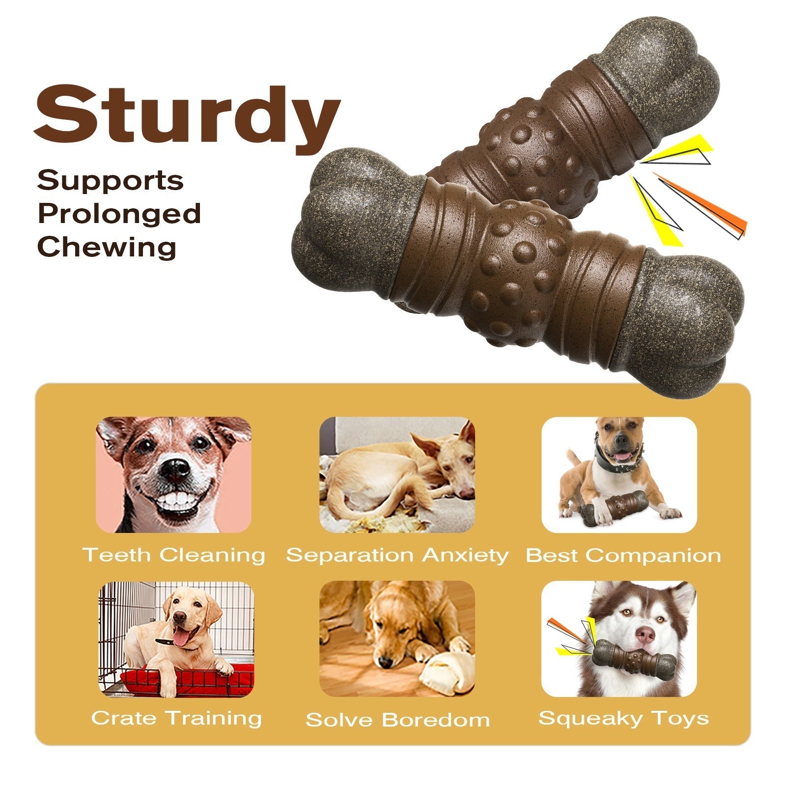 KFX-0161725 Dog Toothbrush Molar Rod Toy – Wooden Color, Plastic Material, Perfect for Dental Care