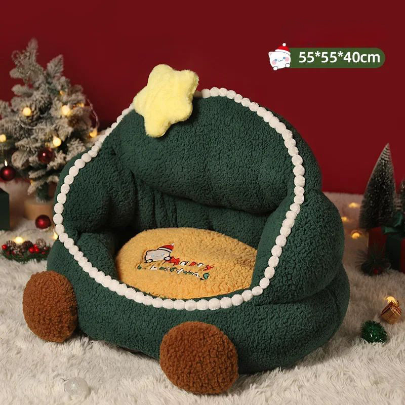 KFX-0163133 Cozy Closed Cat Nest for All Seasons, Removable and Washable Winter Warmth