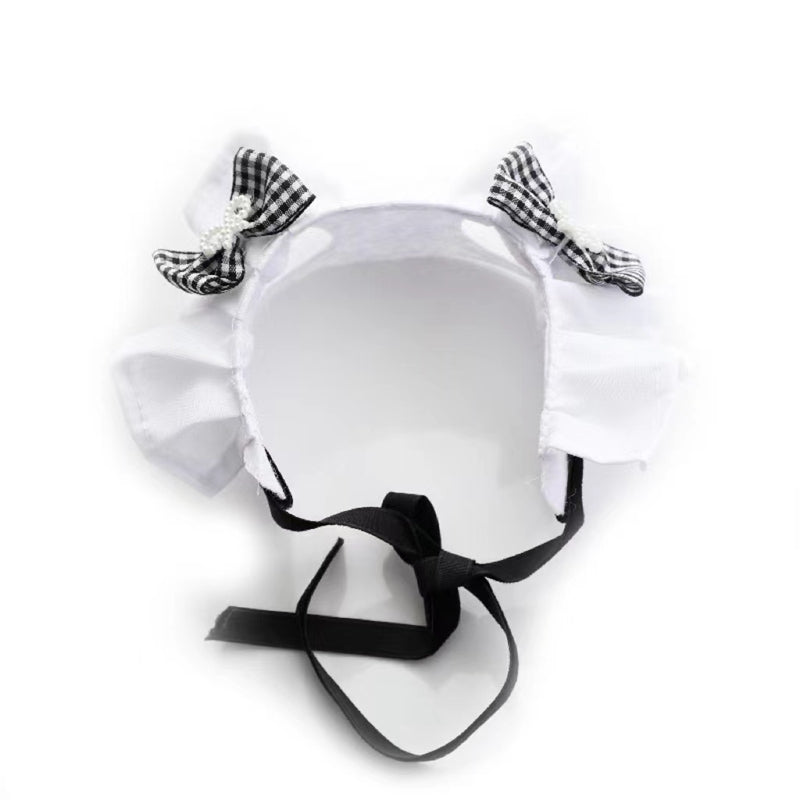 KFX-0163261 Cute Cat Princess Dress Set with Headwear and Skirt for Pets, Size M (8-15 lbs)