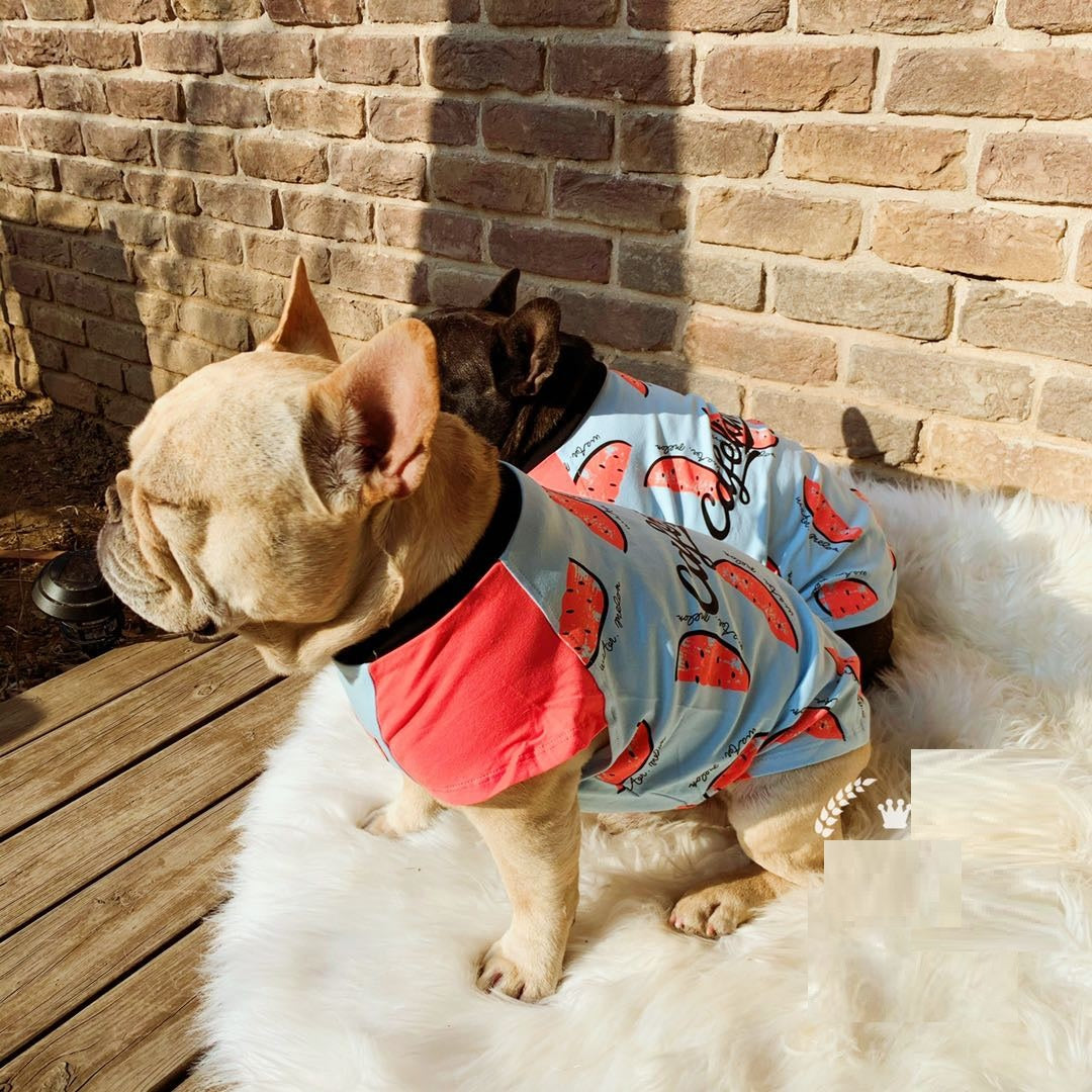 KFX-0163517 Cotton Short Sleeve Dog Apparel for Spring and Autumn, Available in Multiple Sizes