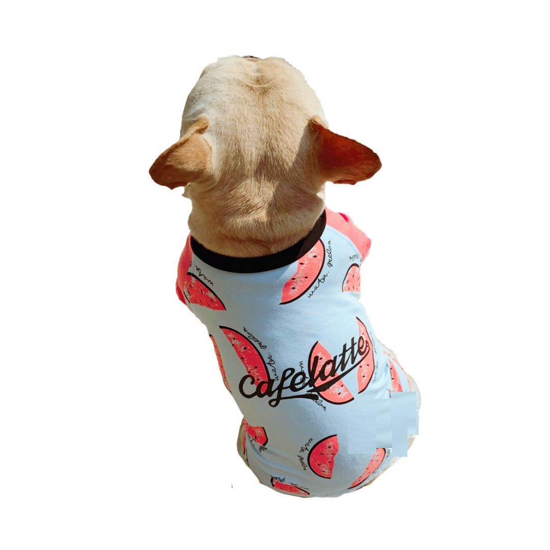 KFX-0163517 Cotton Short Sleeve Dog Apparel for Spring and Autumn, Available in Multiple Sizes