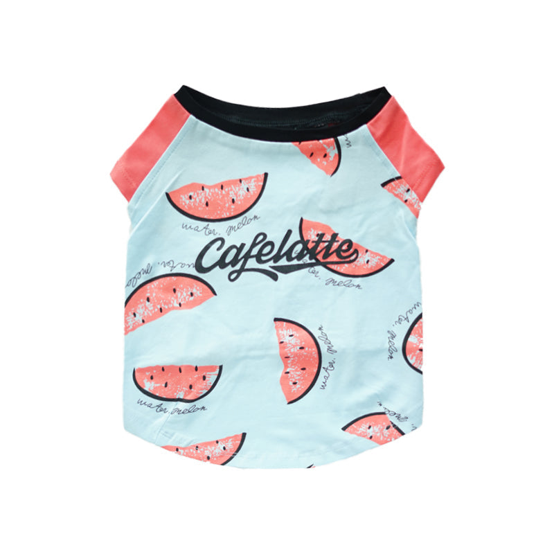 KFX-0163517 Cotton Short Sleeve Dog Apparel for Spring and Autumn, Available in Multiple Sizes