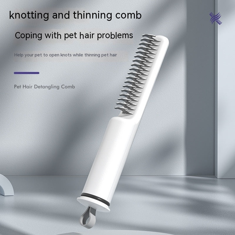 KFX-0164669 3-in-1 Pet Dematting Comb for Cats & Dogs – Durable Grooming Brush for Tangles, Knots, & Shedding