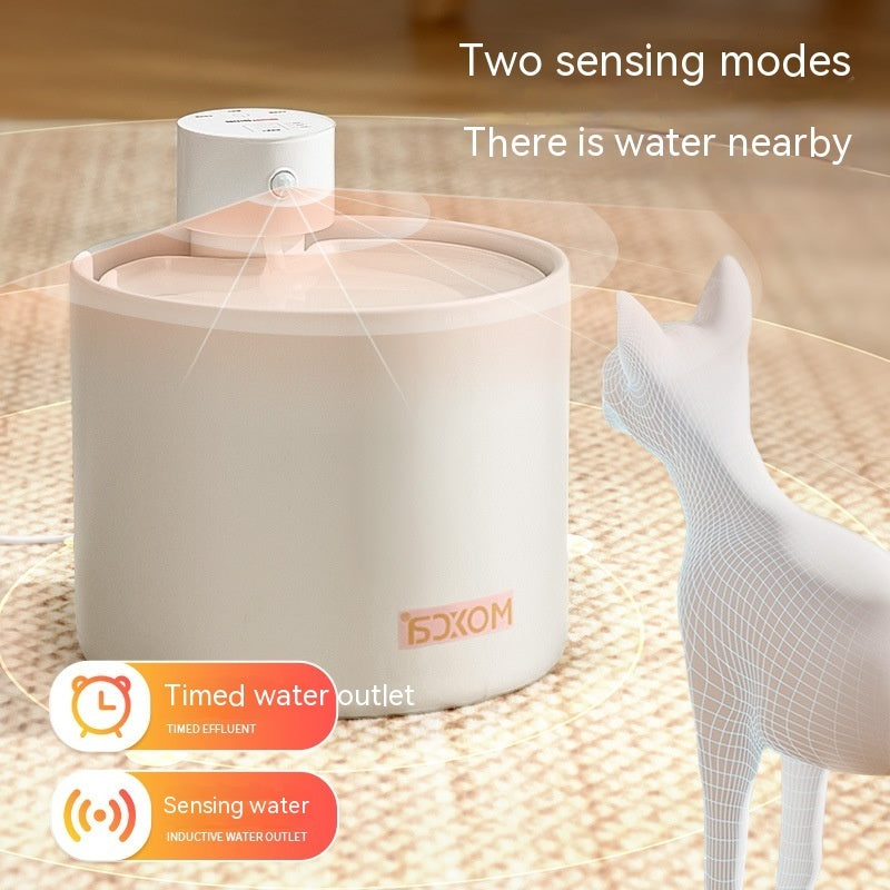 KFX-0164925 Automatic Flow Induction Ceramic Pet Water Dispenser with Filter Elements - 2L Capacity