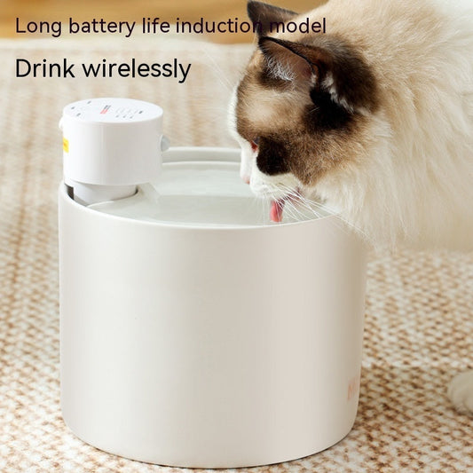 KFX-0164925 Automatic Flow Induction Ceramic Pet Water Dispenser with Filter Elements - 2L Capacity